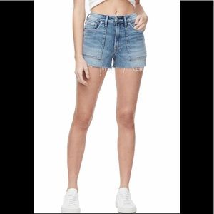 Good American High Waist Cut Off Jean Shorts